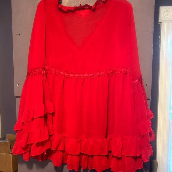 Sugar Thrillz Scarlet Sheer Top large - Picture 4 of 4